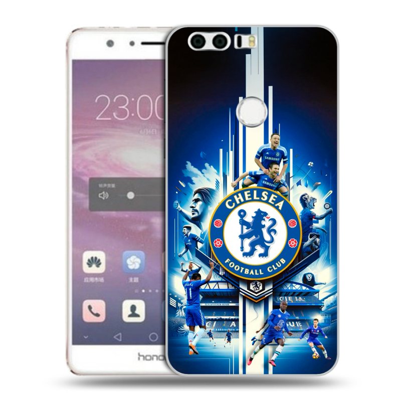 Силиконовый противоударный чехол на Huawei Honor 8 с принтом Chelsea Челси Силиконовый противоударный чехол на Huawei Honor 8 с принтом Chelsea Челси
