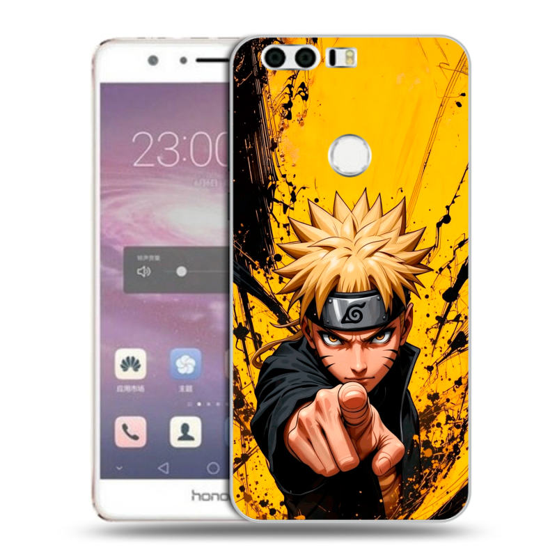 Силиконовый противоударный чехол на Huawei Honor 8 с принтом Naruto Наруто Силиконовый противоударный чехол на Huawei Honor 8 с принтом Naruto Наруто