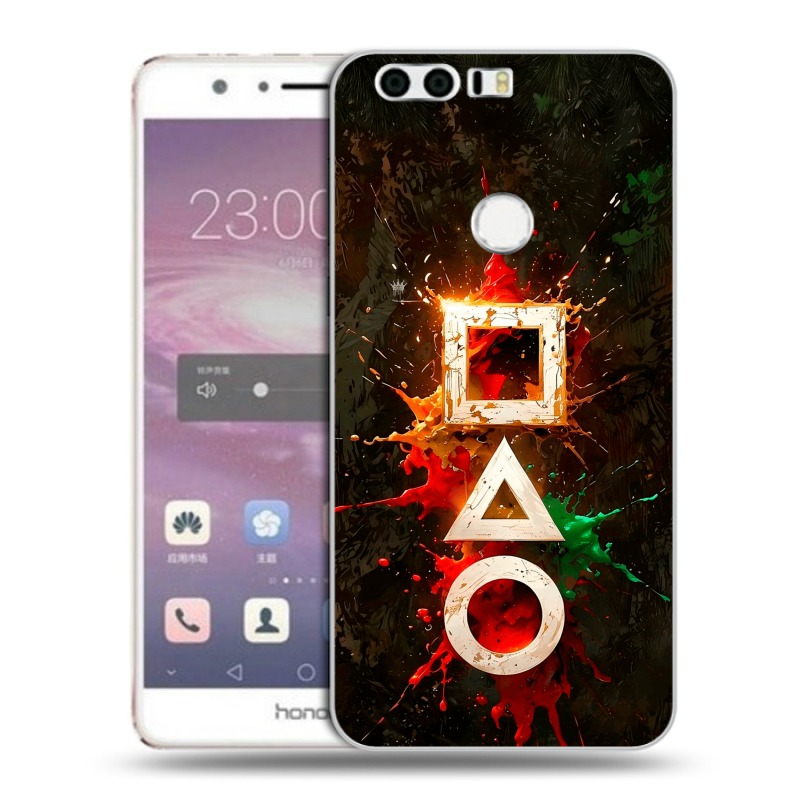 Силиконовый противоударный чехол на Huawei Honor 8 с принтом Squid Game Игра кальмара Силиконовый противоударный чехол на Huawei Honor 8 с принтом Squid Game Игра кальмара
