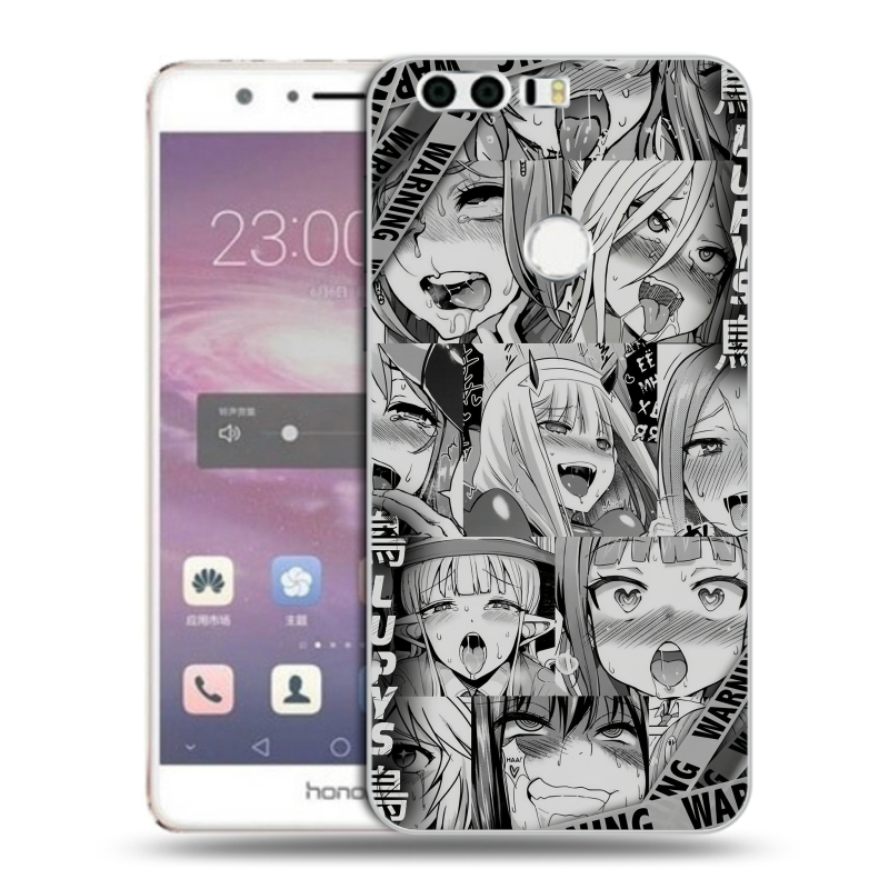 Силиконовый противоударный чехол на Huawei Honor 8 с принтом Ahegao Ахегао Аниме Силиконовый противоударный чехол на Huawei Honor 8 с принтом Ahegao Ахегао Аниме