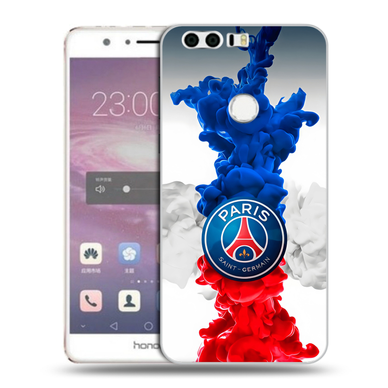 Силиконовый противоударный чехол на Huawei Honor 8 с принтом PSG ПСЖ Силиконовый противоударный чехол на Huawei Honor 8 с принтом PSG ПСЖ