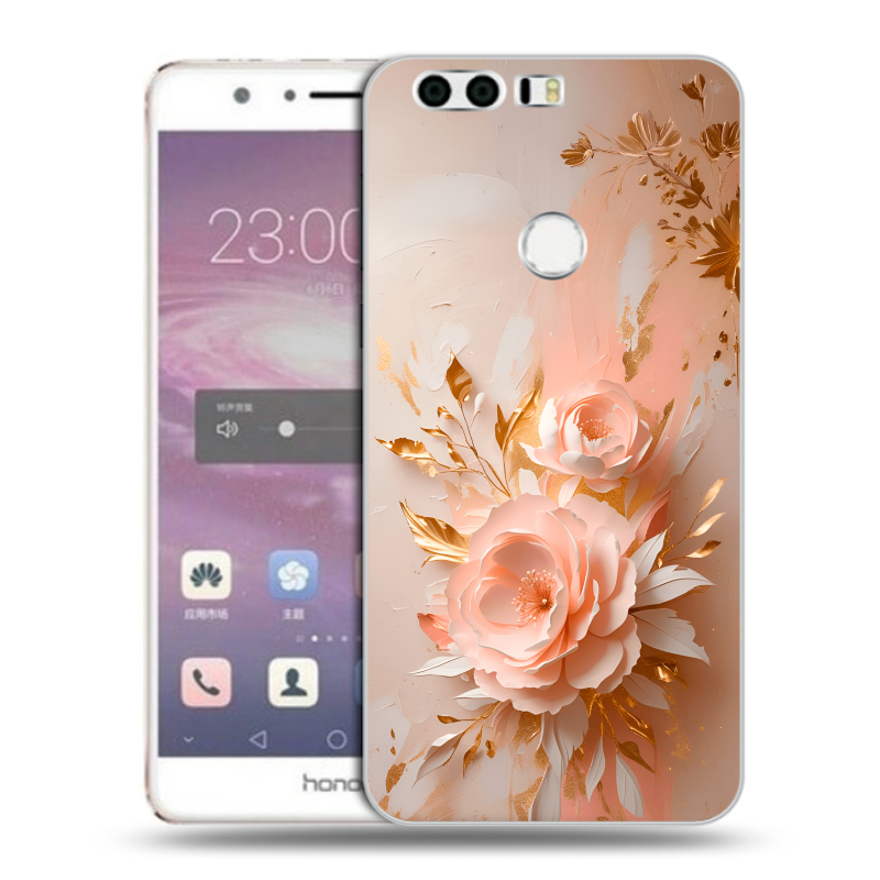 Силиконовый противоударный чехол на Huawei Honor 8 с принтом женский Силиконовый противоударный чехол на Huawei Honor 8 с принтом женский