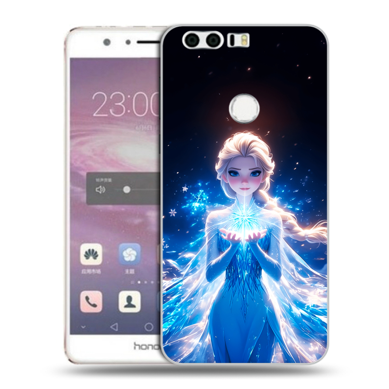 Силиконовый противоударный чехол на Huawei Honor 8 с принтом Холодное сердце Frozen Силиконовый противоударный чехол на Huawei Honor 8 с принтом Холодное сердце Frozen