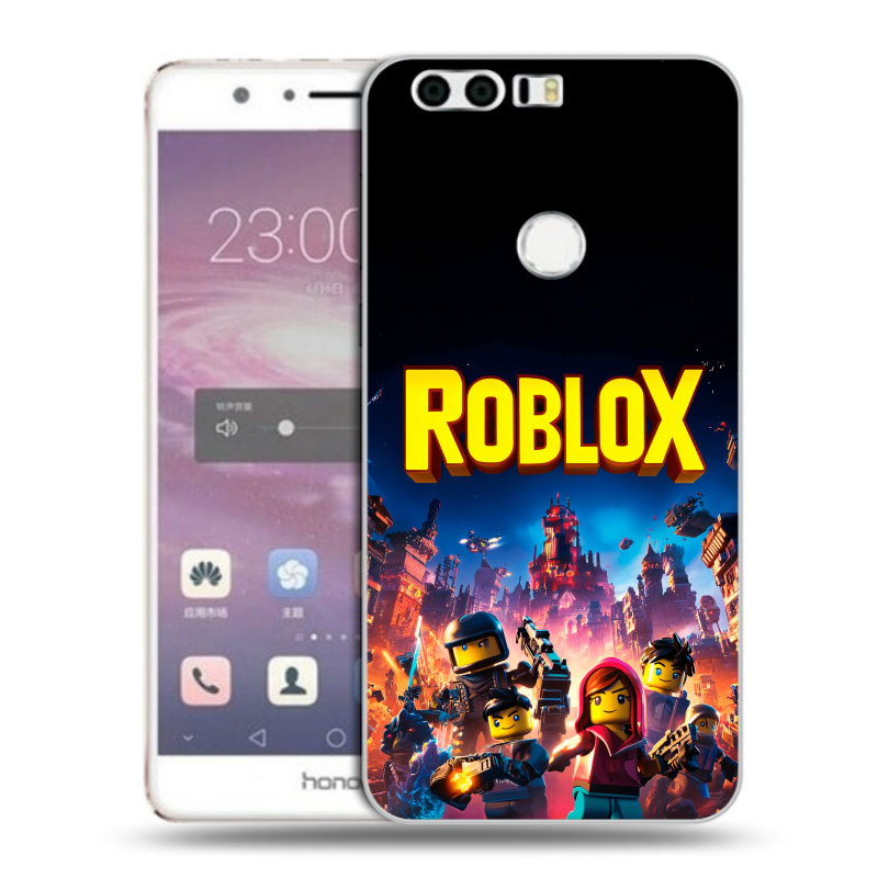 Силиконовый противоударный чехол на Huawei Honor 8 с принтом Roblox Роблокс Силиконовый противоударный чехол на Huawei Honor 8 с принтом Roblox Роблокс
