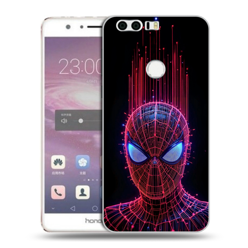 Силиконовый противоударный чехол на Huawei Honor 8 с принтом Spiderman Человек паук Силиконовый противоударный чехол на Huawei Honor 8 с принтом Spiderman Человек паук