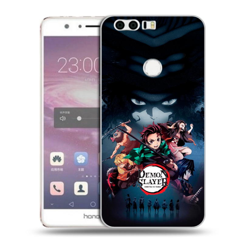 Силиконовый противоударный чехол на Huawei Honor 8 с принтом Demon Slayer Клинок рассекающий демонов Силиконовый противоударный чехол на Huawei Honor 8 с принтом Demon Slayer Клинок рассекающий демонов