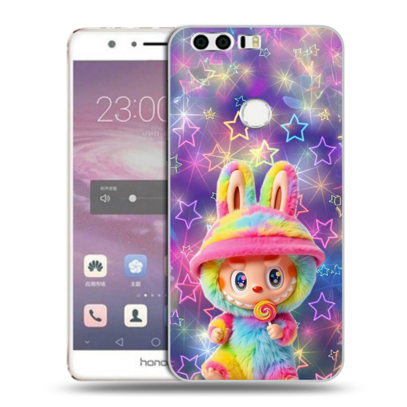 Силиконовый противоударный чехол на Huawei Honor 8 с принтом Labubu Лабубу Силиконовый противоударный чехол на Huawei Honor 8 с принтом Labubu Лабубу