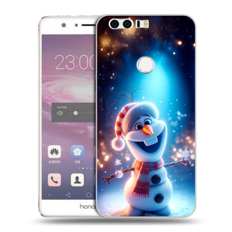 Силиконовый противоударный чехол на Huawei Honor 8 с принтом Новый год Силиконовый противоударный чехол на Huawei Honor 8 с принтом Новый год