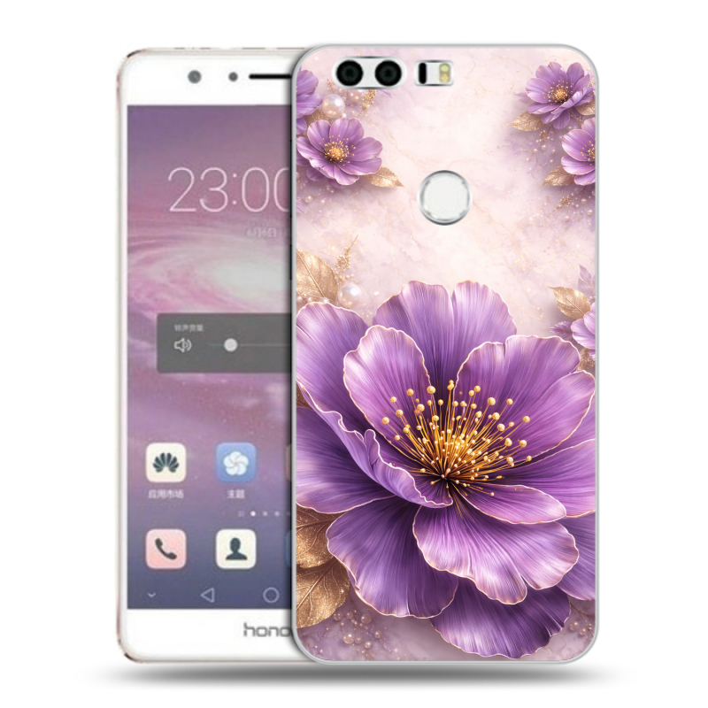 Силиконовый противоударный чехол на Huawei Honor 8 с принтом женский Силиконовый противоударный чехол на Huawei Honor 8 с принтом женский