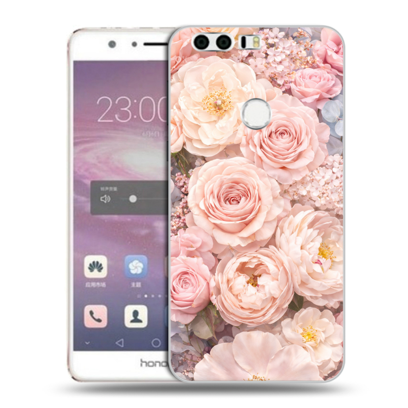 Силиконовый противоударный чехол на Huawei Honor 8 с принтом женский Силиконовый противоударный чехол на Huawei Honor 8 с принтом женский