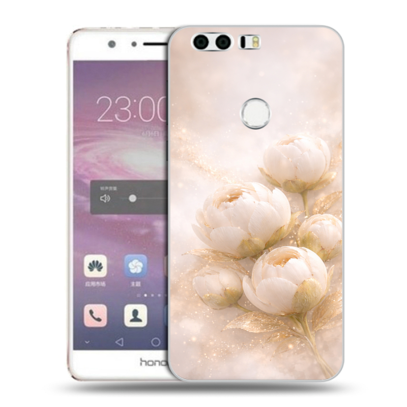 Силиконовый противоударный чехол на Huawei Honor 8 с принтом женский Силиконовый противоударный чехол на Huawei Honor 8 с принтом женский