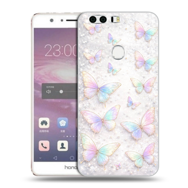Силиконовый противоударный чехол на Huawei Honor 8 с принтом женский Силиконовый противоударный чехол на Huawei Honor 8 с принтом женский