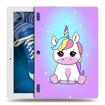 Силиконовый чехол на Lenovo Tab 2 A10-30 с принтом Единорог Силиконовый чехол на Lenovo Tab 2 A10-30 с принтом Единорог