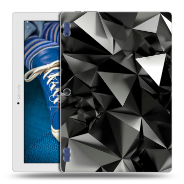 Силиконовый чехол на планшета Lenovo Tab 2 A10-30 с принтом Черные кристаллы Силиконовый чехол на планшета Lenovo Tab 2 A10-30 с принтом Черные кристаллы