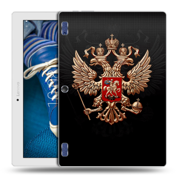 Силиконовый чехол на Lenovo Tab 2 A10-30 с принтом Герб России