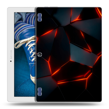 Силиконовый чехол на Lenovo Tab 2 A10-30 с принтом Яркие абстракции