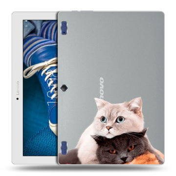 Силиконовый чехол на планшета Lenovo Tab 2 A10-30 с принтом Кошки Силиконовый чехол на планшета Lenovo Tab 2 A10-30 с принтом Кошки