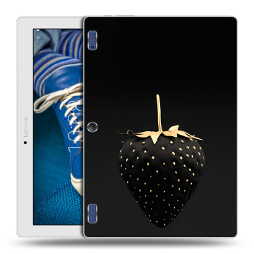 Силиконовый чехол на Lenovo Tab 2 A10-30 с принтом Черная клубника Силиконовый чехол на Lenovo Tab 2 A10-30 с принтом Черная клубника