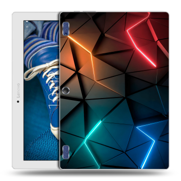 Силиконовый чехол на планшета Lenovo Tab 2 A10-30 с принтом Абстракция неон Силиконовый чехол на планшета Lenovo Tab 2 A10-30 с принтом Абстракция неон