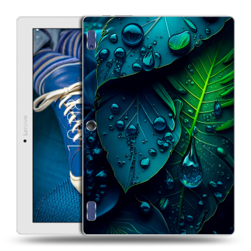 Силиконовый чехол на Lenovo Tab 2 A10-30 с принтом Листья Силиконовый чехол на Lenovo Tab 2 A10-30 с принтом Листья