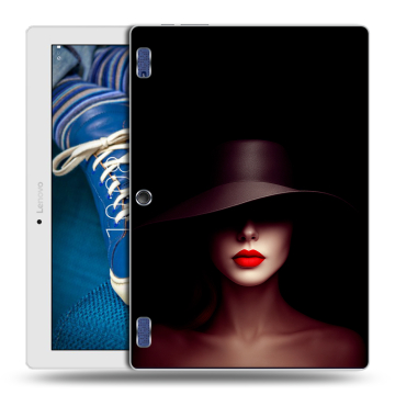 Силиконовый чехол на Lenovo Tab 2 A10-30 с принтом Девушка в шляпе Силиконовый чехол на Lenovo Tab 2 A10-30 с принтом Девушка в шляпе
