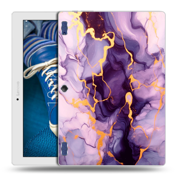 Силиконовый чехол на Lenovo Tab 2 A10-30 с принтом Мрамор Силиконовый чехол на Lenovo Tab 2 A10-30 с принтом Мрамор