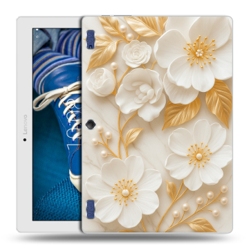 Силиконовый чехол на Lenovo Tab 2 A10-30 с принтом Цветы Силиконовый чехол на Lenovo Tab 2 A10-30 с принтом Цветы