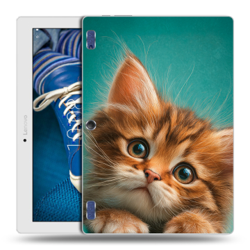 Силиконовый чехол на Lenovo Tab 2 A10-30 с принтом котенок Силиконовый чехол на Lenovo Tab 2 A10-30 с принтом котенок