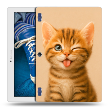 Силиконовый чехол на Lenovo Tab 2 A10-30 с принтом котенок Силиконовый чехол на Lenovo Tab 2 A10-30 с принтом котенок