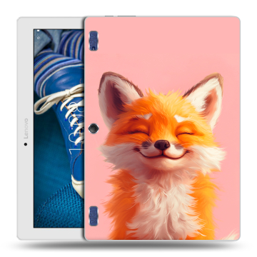 Силиконовый чехол на Lenovo Tab 2 A10-30 с принтом милая лиса Силиконовый чехол на Lenovo Tab 2 A10-30 с принтом милая лиса