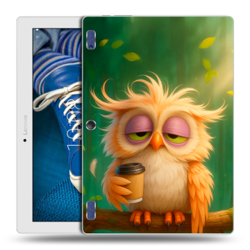 Силиконовый чехол на Lenovo Tab 2 A10-30 с принтом сова Силиконовый чехол на Lenovo Tab 2 A10-30 с принтом сова