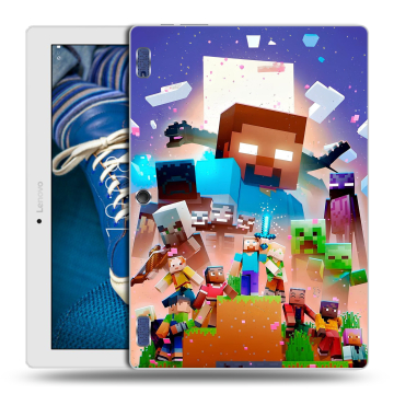 Силиконовый чехол на Lenovo Tab 2 A10-30 с принтом Майнкрафт Minecraft Силиконовый чехол на Lenovo Tab 2 A10-30 с принтом Майнкрафт Minecraft