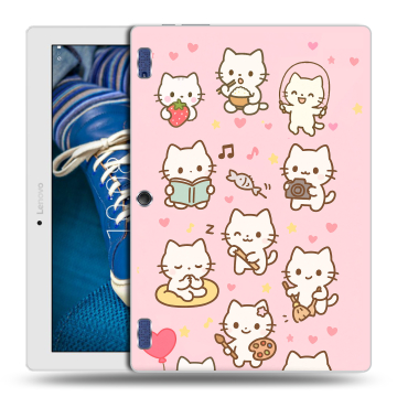 Силиконовый чехол на Lenovo Tab 2 A10-30 с принтом Hello Kitty Хелоу Кити Силиконовый чехол на Lenovo Tab 2 A10-30 с принтом Hello Kitty Хелоу Кити