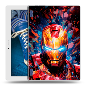 Силиконовый чехол на Lenovo Tab 2 A10-30 с принтом Железный человек Ironman Силиконовый чехол на Lenovo Tab 2 A10-30 с принтом Железный человек Ironman