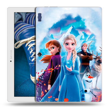 Силиконовый чехол на Lenovo Tab 2 A10-30 с принтом Холодное сердце Frozen Силиконовый чехол на Lenovo Tab 2 A10-30 с принтом Холодное сердце Frozen