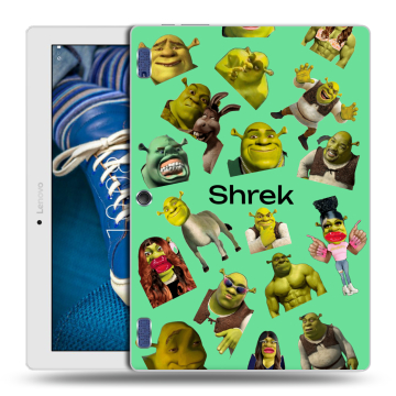 Силиконовый чехол на Lenovo Tab 2 A10-30 с принтом Шрек Shrek