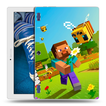 Силиконовый чехол на Lenovo Tab 2 A10-30 с принтом Майнкрафт Minecraft
