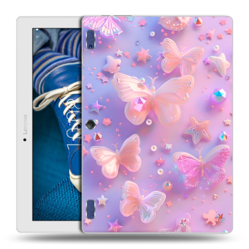 Силиконовый чехол на Lenovo Tab 2 A10-30 с принтом Бабочки