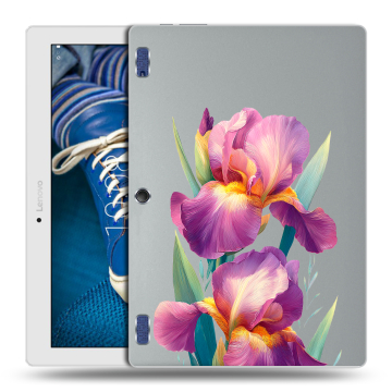 Силиконовый чехол на Lenovo Tab 2 A10-30 с принтом Цветы орхидеи