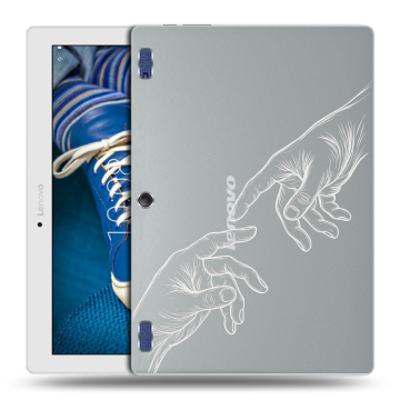 Силиконовый чехол на Lenovo Tab 2 A10-30 с принтом Сотворение мира