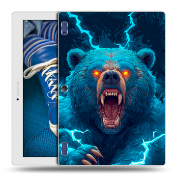 Силиконовый чехол на Lenovo Tab 2 A10-30 с принтом Медведь