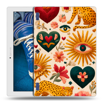 Силиконовый чехол на Lenovo Tab 2 A10-30 с принтом Модный принт