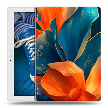 Силиконовый чехол на Lenovo Tab 2 A10-30 с принтом Цветы