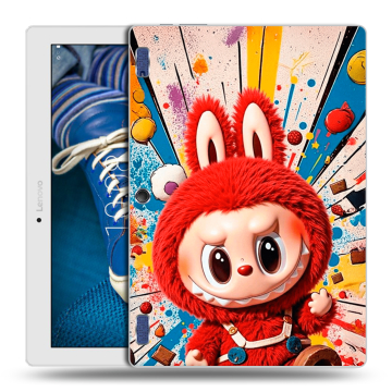 Силиконовый чехол на Lenovo Tab 2 A10-30 с принтом Labubu Лабубу Силиконовый чехол на Lenovo Tab 2 A10-30 с принтом Labubu Лабубу