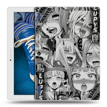 Силиконовый чехол на Lenovo Tab 2 A10-30 с принтом Ahegao Ахегао Аниме