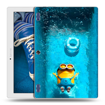 Силиконовый чехол на Lenovo Tab 2 A10-30 с принтом Миньоны Силиконовый чехол на Lenovo Tab 2 A10-30 с принтом Миньоны