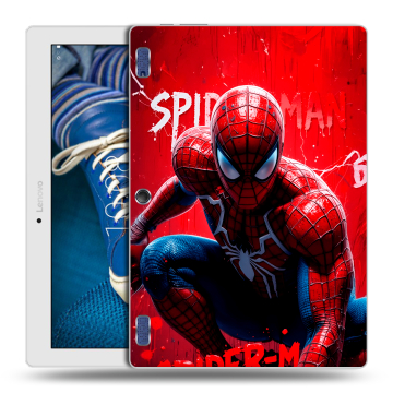 Силиконовый чехол на Lenovo Tab 2 A10-30 с принтом Spiderman Человек паук Силиконовый чехол на Lenovo Tab 2 A10-30 с принтом Spiderman Человек паук