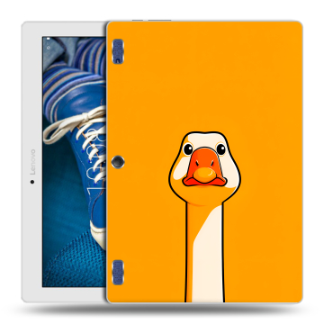 Силиконовый чехол на Lenovo Tab 2 A10-30 с принтом Смешная утка