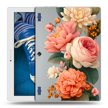 Силиконовый чехол на Lenovo Tab 2 A10-30 с принтом цветы