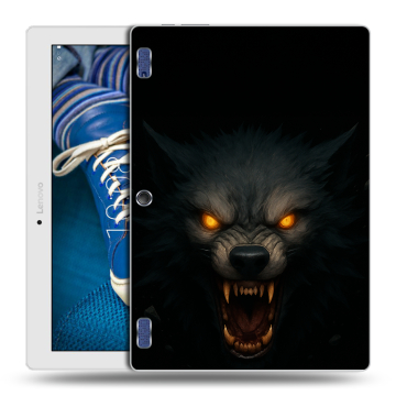 Силиконовый чехол на Lenovo Tab 2 A10-30 с принтом Волк